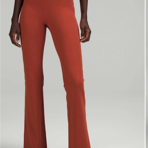 Lululemon Groove Super-High-Rise Flared Pant Nulu Cayenne Size 8 - Picture 9 of 10